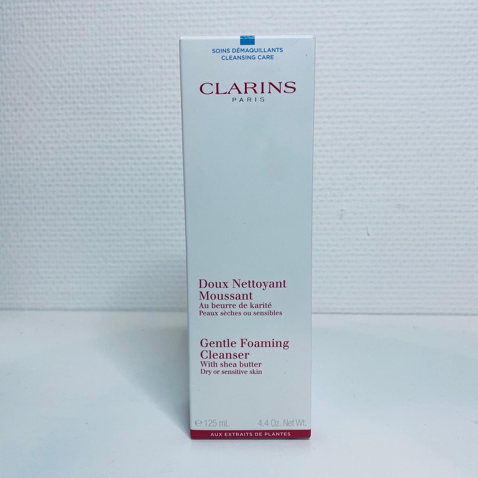 Clarins Gentle foaming cleanser with shea butter. for dry or sensitive skin. 125 ml