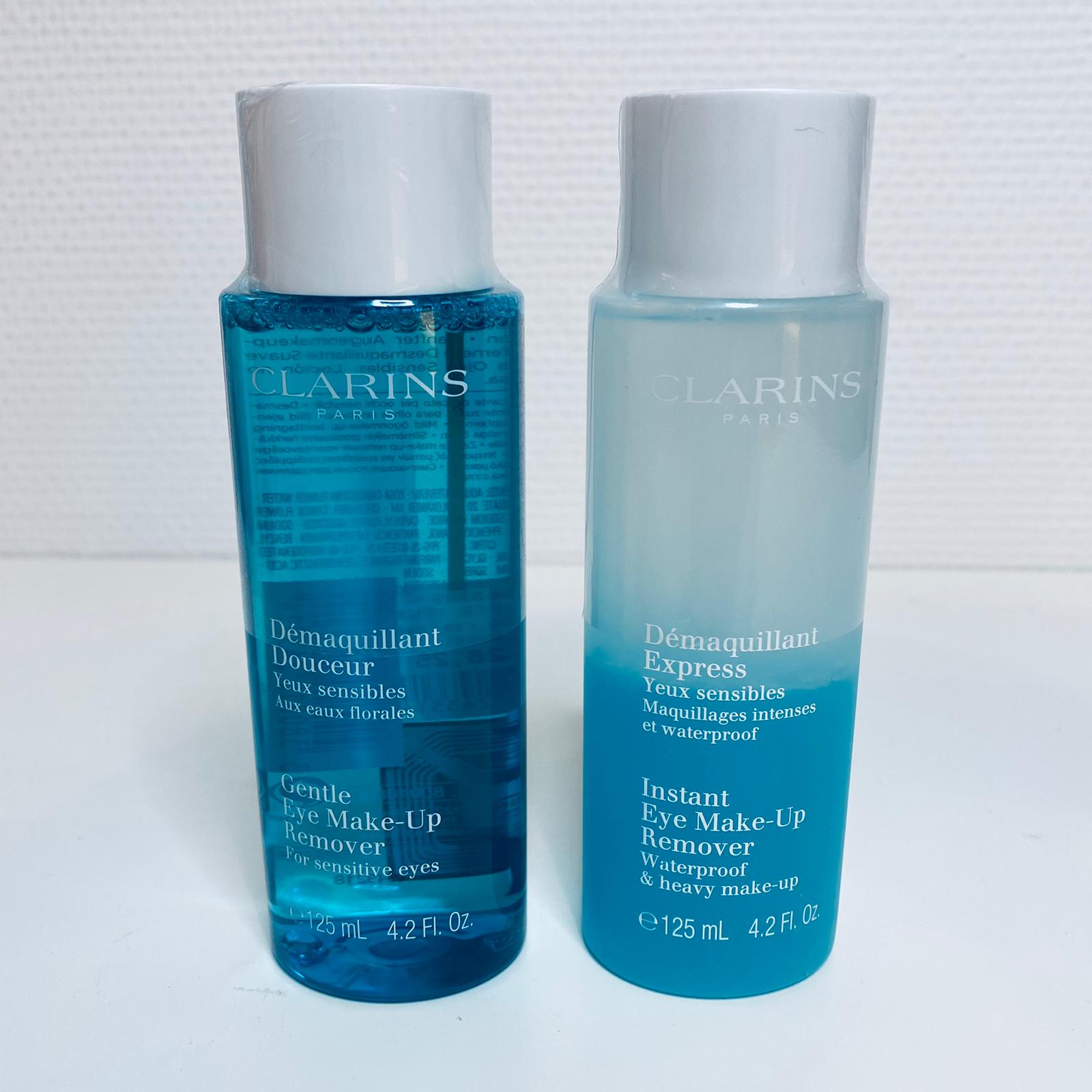 Clarins gentle eye makeup remover for sensitive eyes. 125 ml