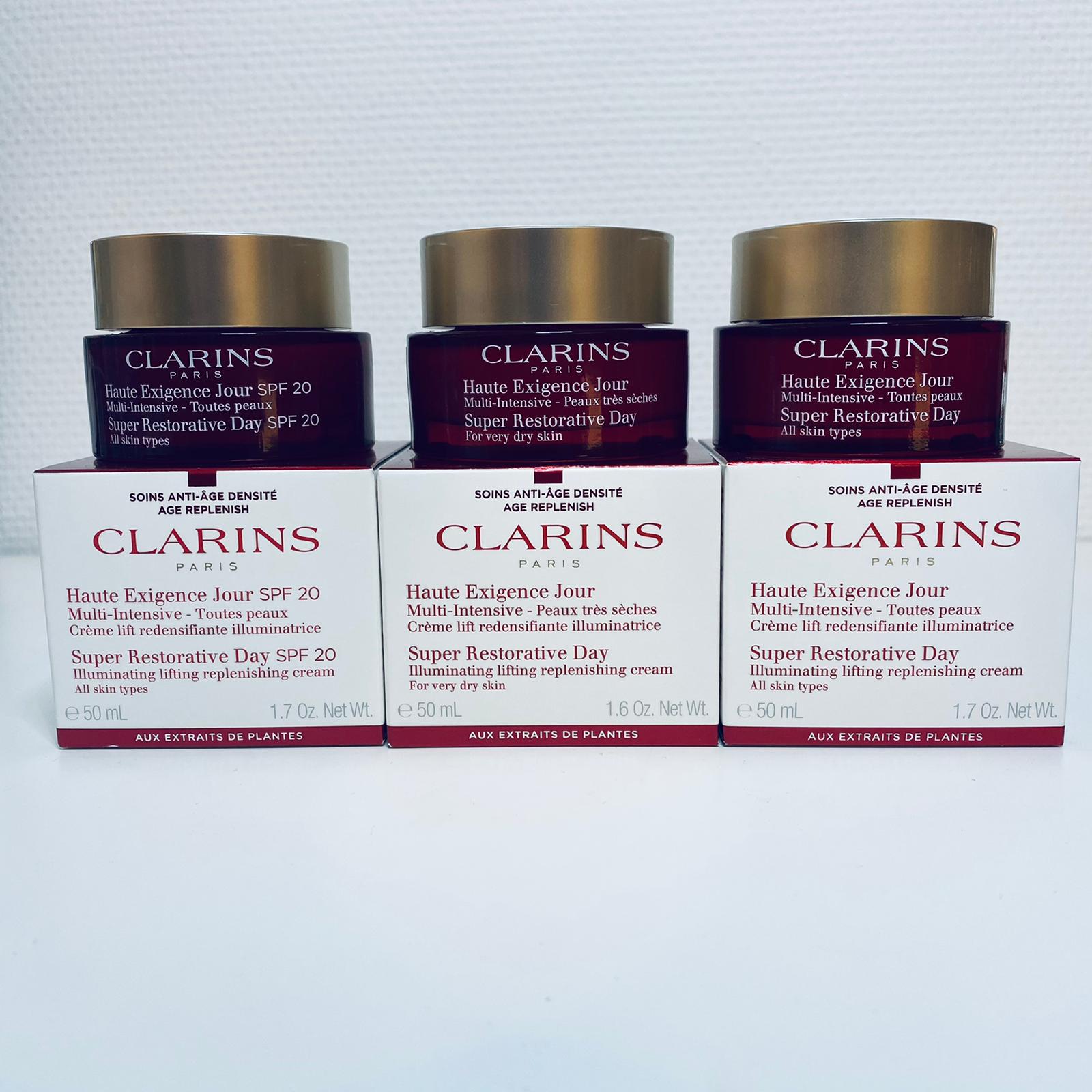 Clarins super restorative day spf 20 all skin types 50 ml