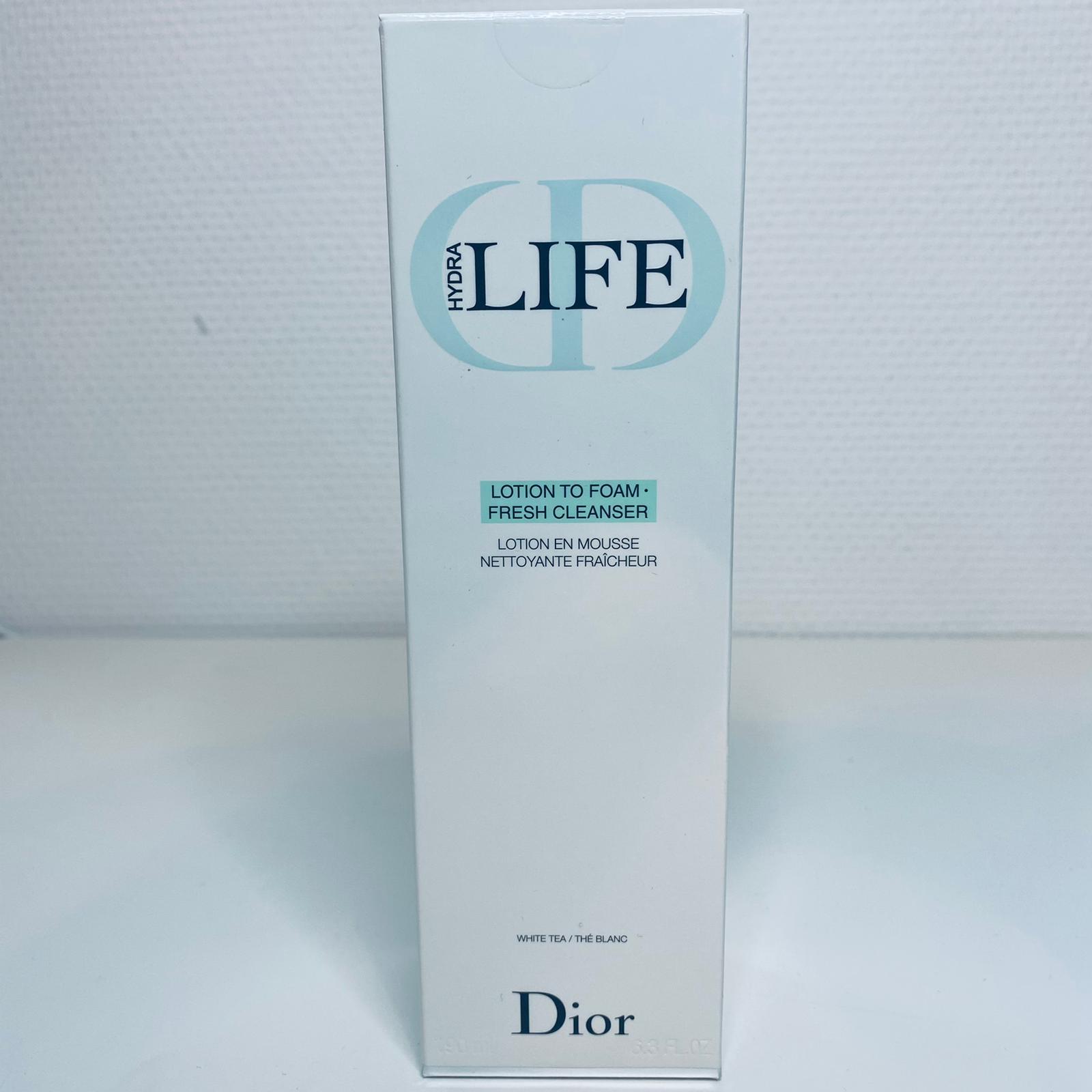 Dior hydra life lotion to foam fresh cleanser