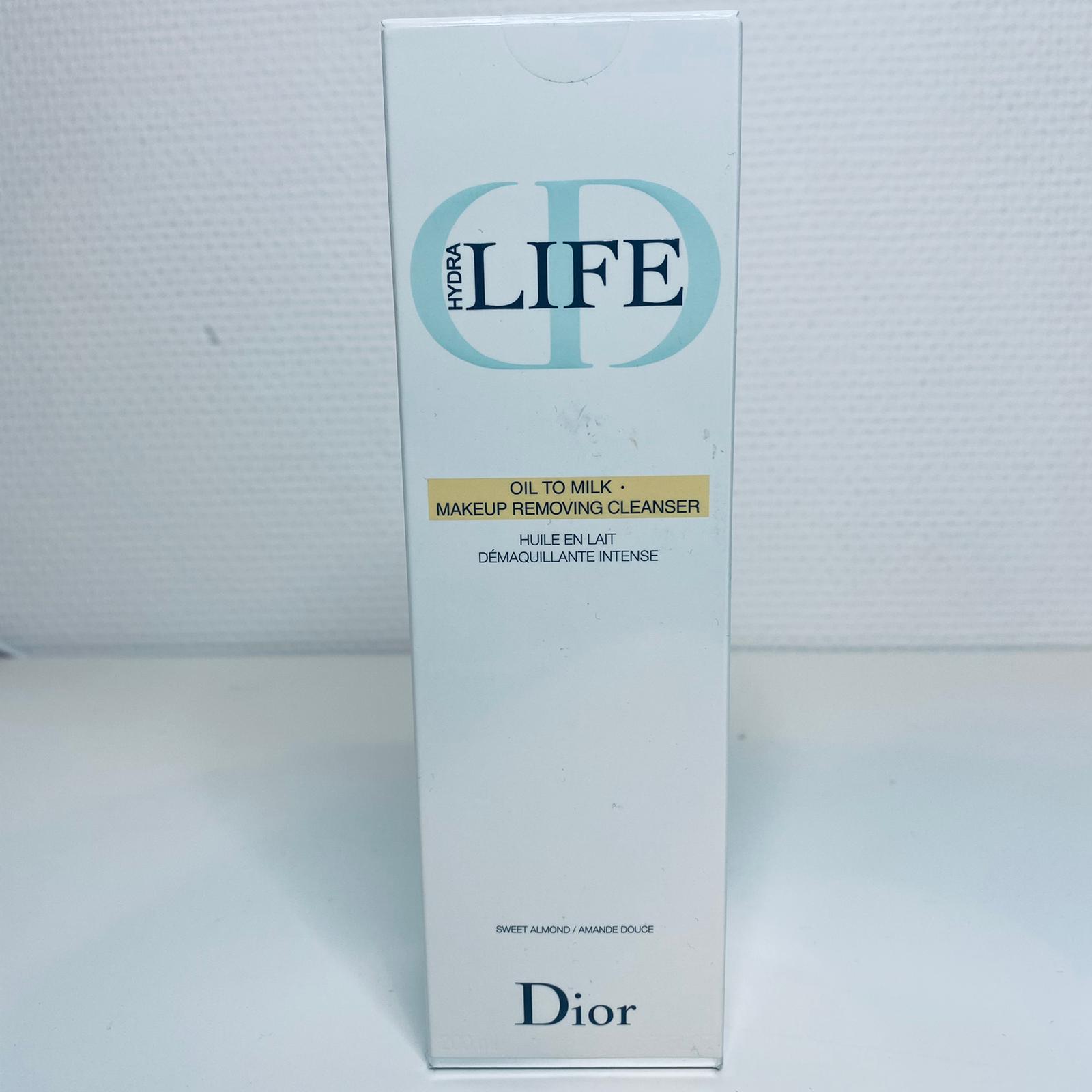 Dior hydra life oil to milk makeup removing cleanser 200 ml